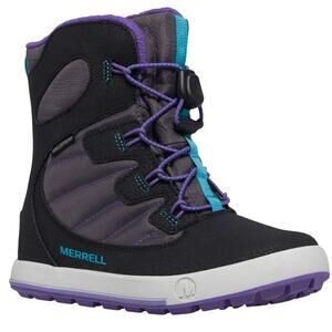 Merrell Kids Snow Bank 4.0 Boots US L 11 M R 12 M Black Grey Waterproof EUC